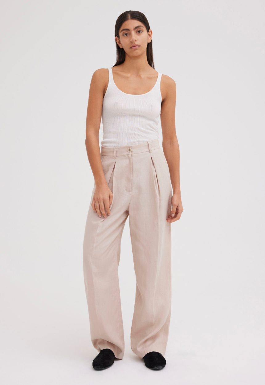 Jac + Jack Duomo Linen Pant - Stone Neutral